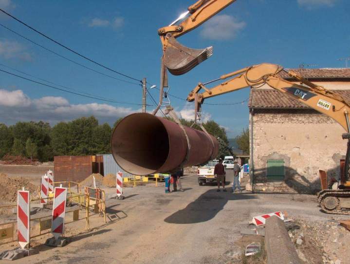 Chantier de travaux publics Sauzet