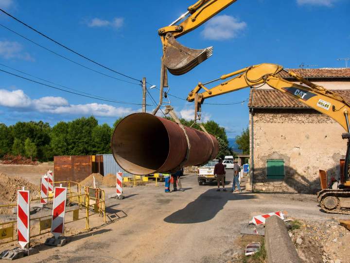 Chantier de travaux publics Sauzet